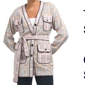 Walter Baker Tracey Plaid Knit Cardigan